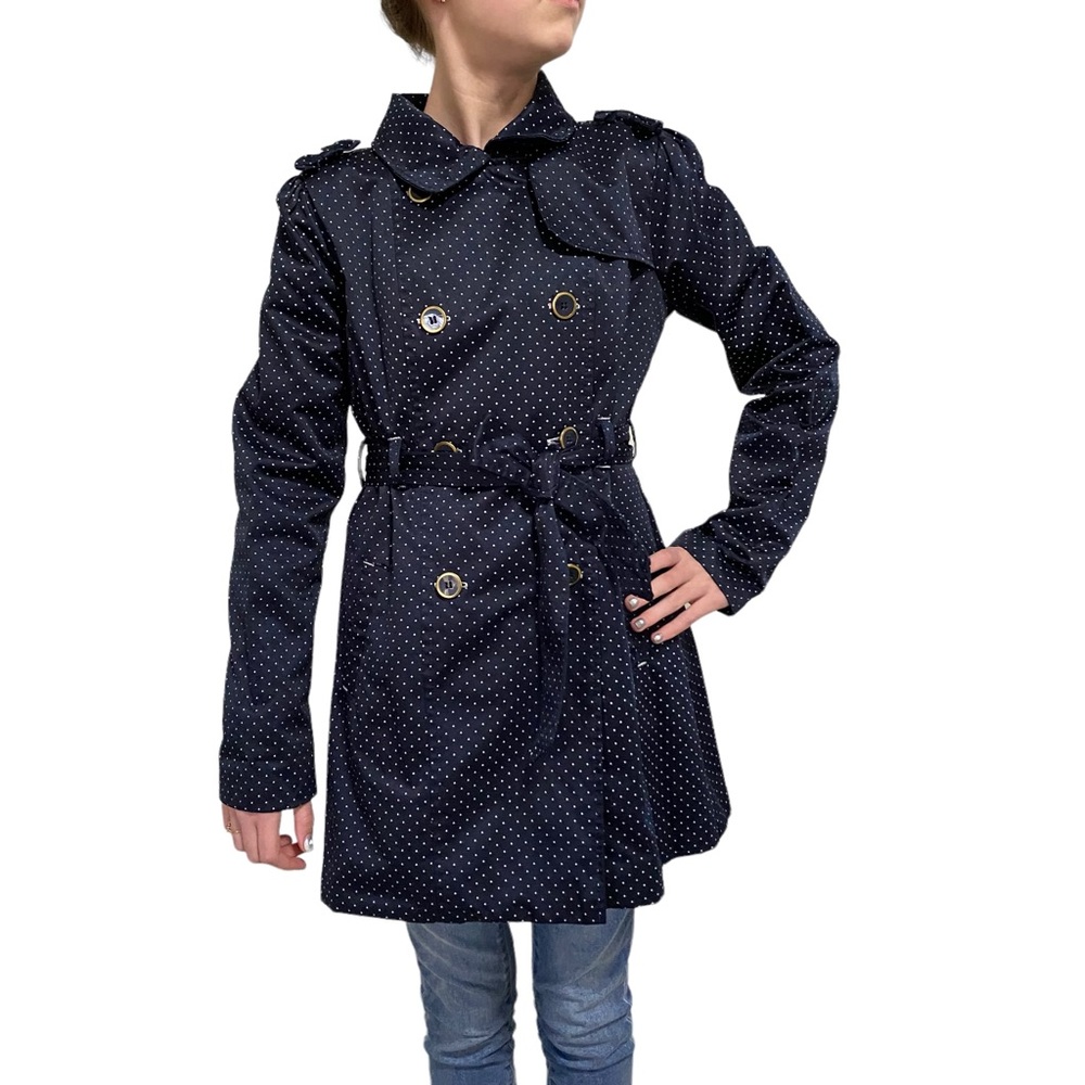 Me Jane Navy Polka Dot Raincoat